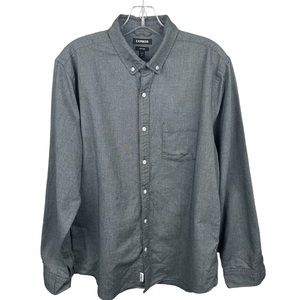 Express Mens Soft Wash Longsleeve Button Down Shirt Size Large